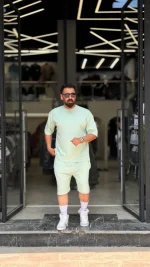 ست تیشرت شلوارک پارچه مراکشی